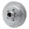 E-Line Drilled & Slotted Silver Brake Rotor, 1992-2002 GM, Position: Front Left - image 1