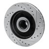 E-Line Drilled & Slotted Silver Brake Rotor, 1992-2002 GM, Position: Front Left - image 3