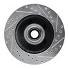 E-Line Drilled & Slotted Silver Brake Rotor, 1992-2002 GM, Position: Front Left - image 4
