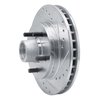 E-Line Drilled & Slotted Silver Brake Rotor, 1992-2002 GM, Position: Front Right - image 3