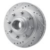 E-Line Drilled & Slotted Silver Brake Rotor, 1992-2002 GM, Position: Front Left - image 4