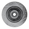 E-Line Drilled & Slotted Silver Brake Rotor, 1993-1995 GM, Position: Front Left - image 2