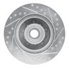 E-Line Drilled & Slotted Silver Brake Rotor, 1993-1995 GM, Position: Front Left - image 4