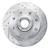 E-Line Drilled & Slotted Silver Brake Rotor, 1993-2006 GM, Position: Front Right - image 1