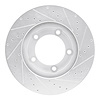 E-Line Drilled & Slotted Silver Brake Rotor, 1994-2006 GM, Position: Front Left - image 1