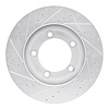 E-Line Drilled & Slotted Silver Brake Rotor, 1994-2006 GM, Position: Front Right - image 1