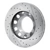 E-Line Drilled & Slotted Silver Brake Rotor, 1994-2006 GM, Position: Rear Left - image 3