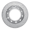E-Line Drilled & Slotted Silver Brake Rotor, 1994-2006 GM, Position: Rear Right - image 1