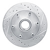 E-Line Drilled & Slotted Silver Brake Rotor, 1994-2002 GM, Position: Front Right - image 1