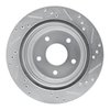 E-Line Drilled & Slotted Silver Brake Rotor, 1997-2005 GM, Position: Rear Left - image 2