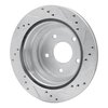 E-Line Drilled & Slotted Silver Brake Rotor, 1997-2005 GM, Position: Rear Left - image 4
