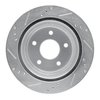 E-Line Drilled & Slotted Silver Brake Rotor, 1997-2005 GM, Position: Rear Right - image 3