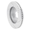E-Line Drilled & Slotted Silver Brake Rotor, 1997-2005 GM, Position: Front Left - image 2
