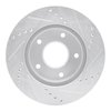 E-Line Drilled & Slotted Silver Brake Rotor, 1997-2005 GM, Position: Front Left - image 4