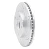 E-Line Drilled & Slotted Silver Brake Rotor, 1997-2005 GM, Position: Front Right - image 2