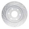 E-Line Drilled & Slotted Silver Brake Rotor, 1999-2008 GM, Position: Front Right - image 2