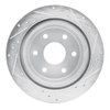 E-Line Drilled & Slotted Silver Brake Rotor, 1999-2007 GM, Position: Rear Left - image 4
