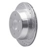 E-Line Drilled & Slotted Silver Brake Rotor, 1999-2007 GM, Position: Rear Right - image 3