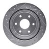 E-Line Drilled & Slotted Silver Brake Rotor, 1999-2007 GM, Position: Rear Right - image 4