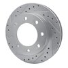E-Line Drilled & Slotted Silver Brake Rotor, 1999-2020 GM, Position: Front Left - image 3