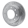 E-Line Drilled & Slotted Silver Brake Rotor, Fits Select Fits Multiple Makes/Models, Position: Rear Left - image 1