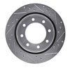 E-Line Drilled & Slotted Silver Brake Rotor, 1999-2020 GM, Position: Rear Left - image 4