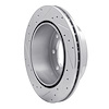 E-Line Drilled & Slotted Silver Brake Rotor, 1999-2020 GM, Position: Rear Right - image 1