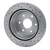 E-Line Drilled & Slotted Silver Brake Rotor, 2000-2014 GM, Position: Rear Left - image 1