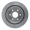 E-Line Drilled & Slotted Silver Brake Rotor, 2000-2014 GM, Position: Rear Left - image 3