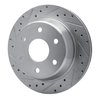 E-Line Drilled & Slotted Silver Brake Rotor, 2000-2014 GM, Position: Rear Left - image 4