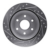 E-Line Drilled & Slotted Silver Brake Rotor, 2000-2014 GM, Position: Rear Right - image 1
