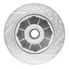E-Line Drilled & Slotted Silver Brake Rotor, 2001-2002 GM, Position: Front Left - image 1