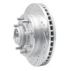 E-Line Drilled & Slotted Silver Brake Rotor, 2001-2002 GM, Position: Front Left - image 2