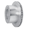E-Line Drilled & Slotted Silver Brake Rotor, 2001-2010 GM, Position: Rear Left - image 1