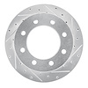 E-Line Drilled & Slotted Silver Brake Rotor, 2001-2010 GM, Position: Rear Right - image 1