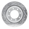 E-Line Drilled & Slotted Silver Brake Rotor, 2001-2010 GM, Position: Rear Right - image 2
