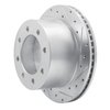 E-Line Drilled & Slotted Silver Brake Rotor, 2001-2010 GM, Position: Rear Right - image 3
