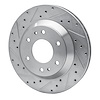 E-Line Drilled & Slotted Silver Brake Rotor, 2002-2005 GM, Position: Front Left - image 1