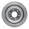 E-Line Drilled & Slotted Silver Brake Rotor, 2002-2009 GM, Position: Rear Left - image 1