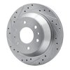 E-Line Drilled & Slotted Silver Brake Rotor, 2002-2009 GM, Position: Rear Left - image 2
