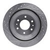 E-Line Drilled & Slotted Silver Brake Rotor, 2002-2009 GM, Position: Rear Right - image 4