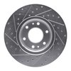 E-Line Drilled & Slotted Silver Brake Rotor, 2002-2009 GM, Position: Front Right - image 3