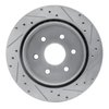 E-Line Drilled & Slotted Silver Brake Rotor, 2003-2005 GM, Position: Rear Left - image 4
