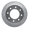 E-Line Drilled & Slotted Silver Brake Rotor, 2003-2005 GM, Position: Rear Left - image 1
