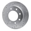 E-Line Drilled & Slotted Silver Brake Rotor, 2003-2005 GM, Position: Rear Left - image 2