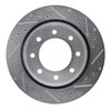 E-Line Drilled & Slotted Silver Brake Rotor, 2003-2005 GM, Position: Rear Left - image 4