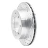 E-Line Drilled & Slotted Silver Brake Rotor, 2003-2005 GM, Position: Rear Right - image 2