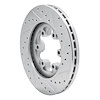 E-Line Drilled & Slotted Silver Brake Rotor, 2004-2008 GM, Position: Front Left - image 1
