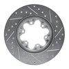 E-Line Drilled & Slotted Silver Brake Rotor, 2004-2008 GM, Position: Front Left - image 2
