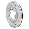 E-Line Drilled & Slotted Silver Brake Rotor, 2004-2008 GM, Position: Front Right - image 1